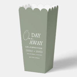 Sage Green One Day Away Probe Dinner Hochzeit Geschenkschachtel