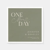 Sage Green One more day Probe Dinner Serviette (Vorderseite)