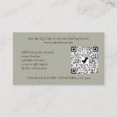 Sage Green Online UAWG QR Code Hochzeit Begleitkarte (Vorderseite)
