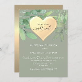 Sage Green Online Wedding Einladung
