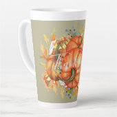 Sage Green & Orange Pumpkin Bounty Erntedank Milchtasse (Linke Ecke)