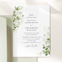 Sage Green Organic Greenery Watercolor Wedding