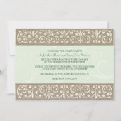 Sage Green Ornamental Frieze Wedding Einladung (Rückseite)