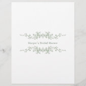 Sage Green "Over or Under" Brautparty Game (Rückseite)