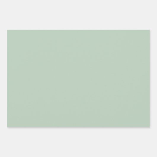 Sage Green Pagode Geschenkpapier Set (Vorderseite 3)