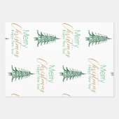 Sage Green Pagode Geschenkpapier Set (Vorderseite)