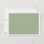 Sage green papel picado liebt Vögel Blume Hochzeit RSVP Karte (Rückseite)
