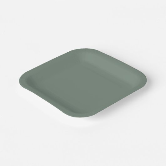 Sage Green Pappteller (Gewinkelt)