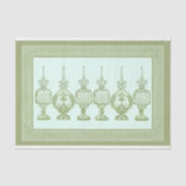 Sage Green Parfüm Flaschen Decanter AD8 Decoupage Seidenpapier (Vorderseite)