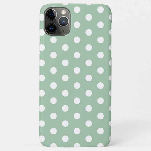 Sage Green Pastel Polka Dot Case-Mate iPhone Case (Rückseite)