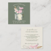 Sage Green Pastry Koch Tasse Boho chic Bäckerei Quadratische Visitenkarte (Vorne/Hinten)