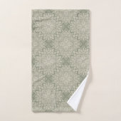 Sage Green Pattern Badhandtuch Set (Handtuch)