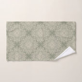 Sage Green Pattern Badhandtuch Set (Handtuch)