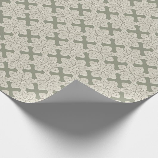 Sage Green Pattern Geschenkpapier (Ecke)