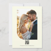 Sage Green, Peach, and Cream Floral Wedding Einladung (Rückseite)