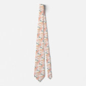 Sage Green Peony Floral Pattern Wedding Neck Tie Krawatte (Vorderseite)