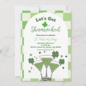 Sage Green Peppy St Patrick's Day Invitation Einladung (Vorderseite)
