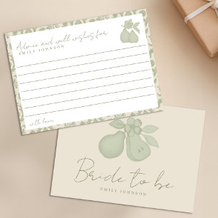 Sage Green Perfect Pear Brautparty Advisor Cards Einladung