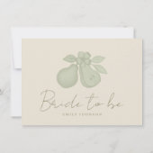 Sage Green Perfect Pear Brautparty Advisor Cards Einladung (Rückseite)