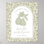 Sage Green Perfect Pear Brautparty Bevorzugung Sig Poster (Vorne)