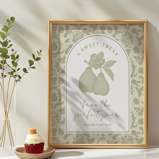 Sage Green Perfect Pear Brautparty Bevorzugung Sig Poster