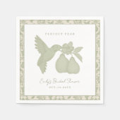 Sage Green Perfect Pear Brautparty Napkins Serviette (Vorderseite)