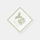Sage Green Perfect Pear Brautparty Napkins Serviette (Ecke)