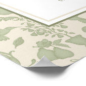Sage Green Perfect Pear Brautparty Plakatzeichen Poster (Ecke)