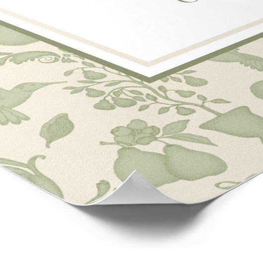 Sage Green Perfect Pear Brautparty Plakatzeichen Poster (Ecke)
