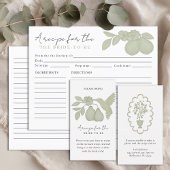 Sage Green Perfect Pear Brautparty Rezept Card