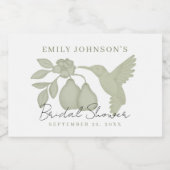 Sage Green Perfect Pear Brautparty Schaumweinetikett (Einzelnes Label)