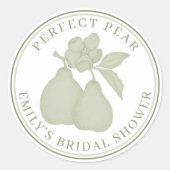 Sage Green Perfect Pear Brautparty Stickers (Vorderseite)