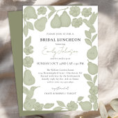 Sage Green Perfect Pear Bridal Luncheon Einladung