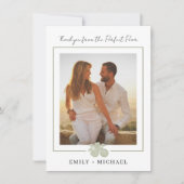 Sage Green Perfect Pear Foto Danke Karte (Vorderseite)