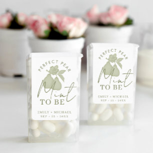 Sage Green Perfect Pear "Mint to Be" Gastgeschenk Adressaufkleber