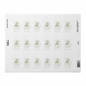 Sage Green Perfect Pear "Mint to Be" Gastgeschenk Adressaufkleber (Vorne)