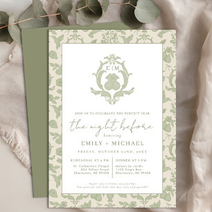 Sage Green Perfect Pear Nacht vor dem Abendessen e Einladung