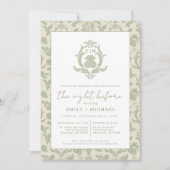 Sage Green Perfect Pear Nacht vor dem Abendessen e Einladung (Vorderseite)