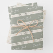 Sage Green Personalisiert Abschluss Geschenkpapier Set (Beispiel)