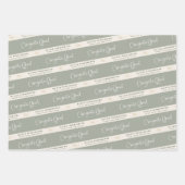 Sage Green Personalisiert Abschluss Geschenkpapier Set (Vorderseite)