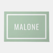 Sage Green Personalisiert Familienname Doormat Fußmatte (Vorderseite)