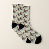 Sage Green Personalisiert Pet Foto Weihnachtsgesch Socken (Paar)