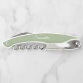 Sage Green Personalisiert Wedding Bridesmaid Kellnermesser (Rückseite)