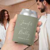 Sage Green Personalisiert Wedding Dosenkühler