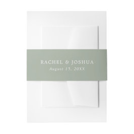 Sage Green | Personalisierte Hochzeit Einladungsbanderole