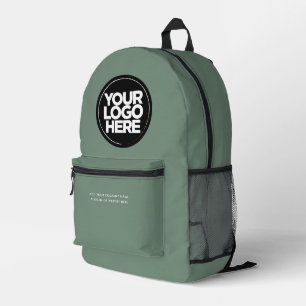 Sage Green Personalisiertes Firmenlogo und Text Bedruckter Rucksack