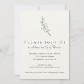 Sage Green Photo Celebration of Life Invitation Einladung (Rückseite)