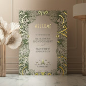 Sage Green Pimpernel Morris Wedding Welcome Sign Foliendrucke