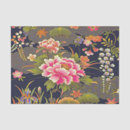 Sage Green Pink Japanisch Kimono Blumendekoupage Seidenpapier
