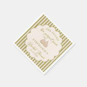 Sage Green Pink Preppy Perfect Pear Bridal Shower  Serviette (Ecke)